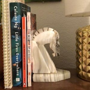 Vintage Marble Horse Bookend